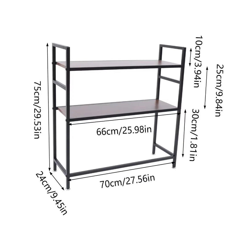 2-Tier Wooden Desktop Bookshelf G470