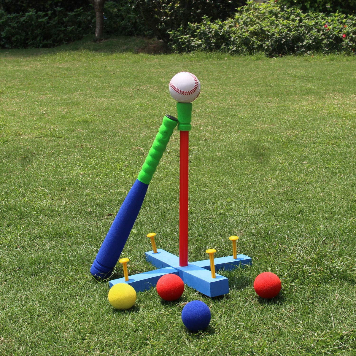16.5 inch Foam T Ball Kids Baseball Softball Bat Set with Carry Bag Y9375