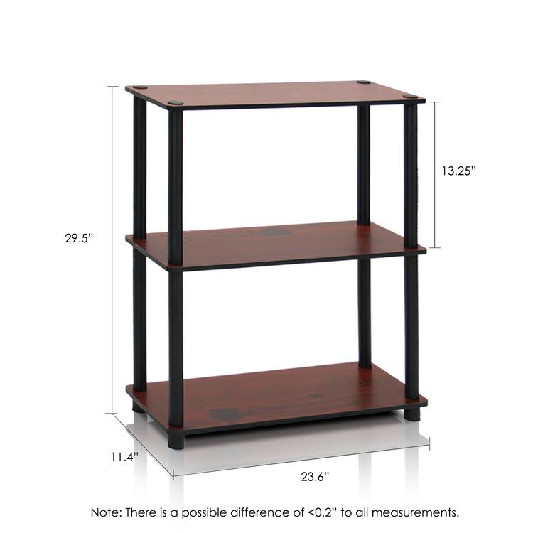 3-Tier Multipurpose Shelf Display Rack, Beech, Set of 2 B6225