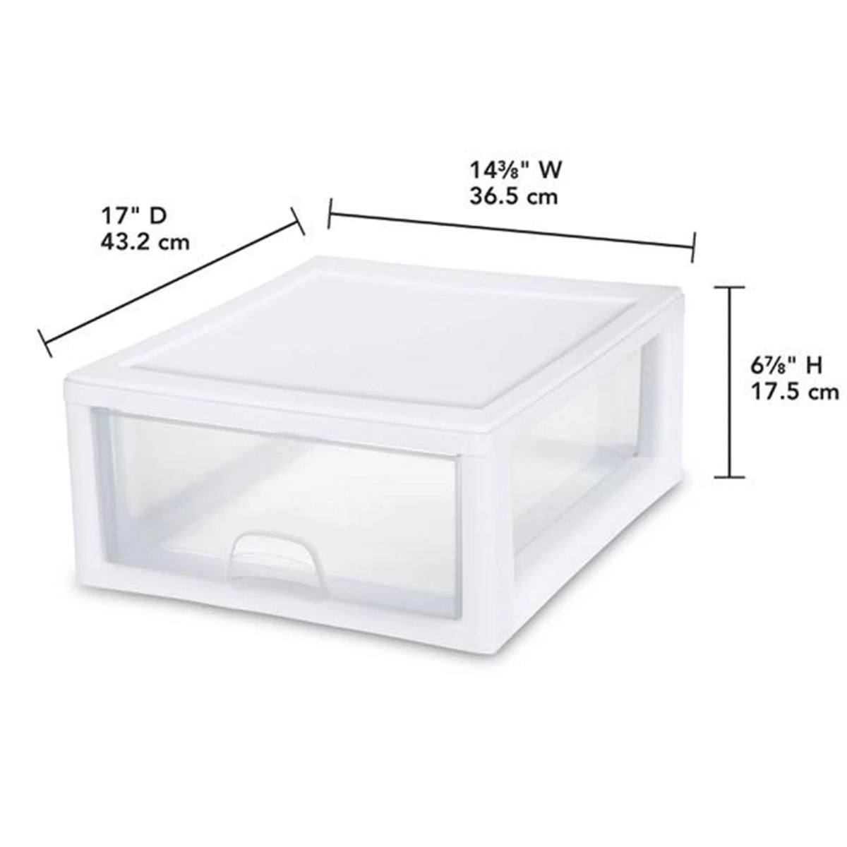 27 Qt & 16 Qt Stackable Plastic Storage Drawer Bins X164