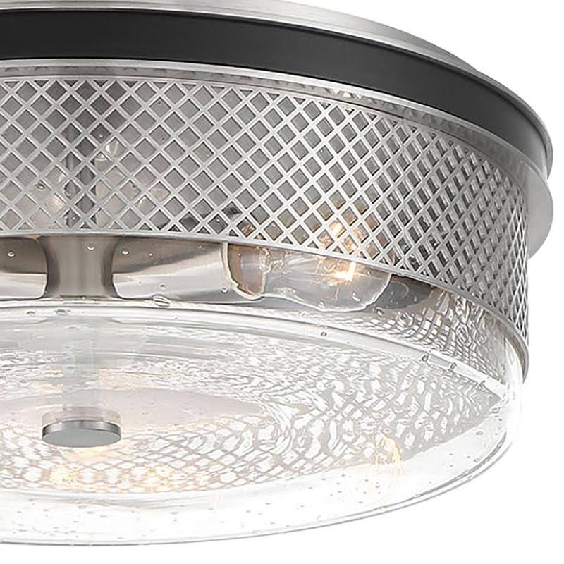 3 Light Flush Mount Coal Brushed Nickel A2411