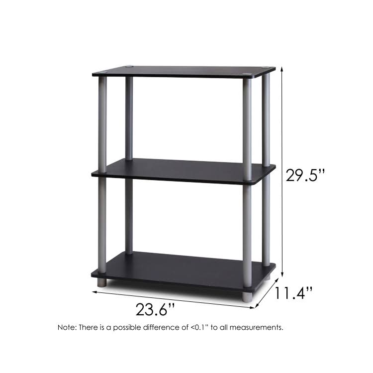 3-Tier Multipurpose Shelf Display Rack, Beech, Set of 2 B6225
