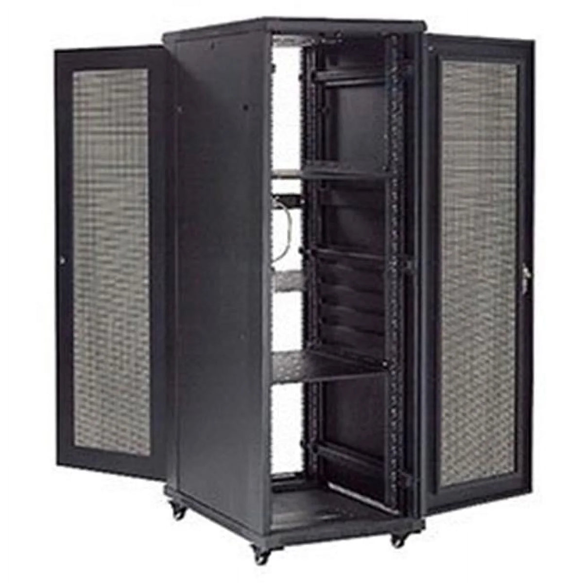 37U Network Server Data Rack Enclosure Cabinet with Vented Doors, Black A509