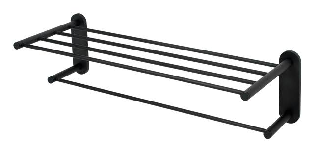 24x22 Matte Black Towel Rack A3200