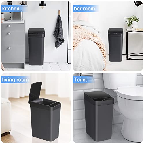 2 Pack 2.2 Gallon Touchless Motion Sensor Trash Can Z876