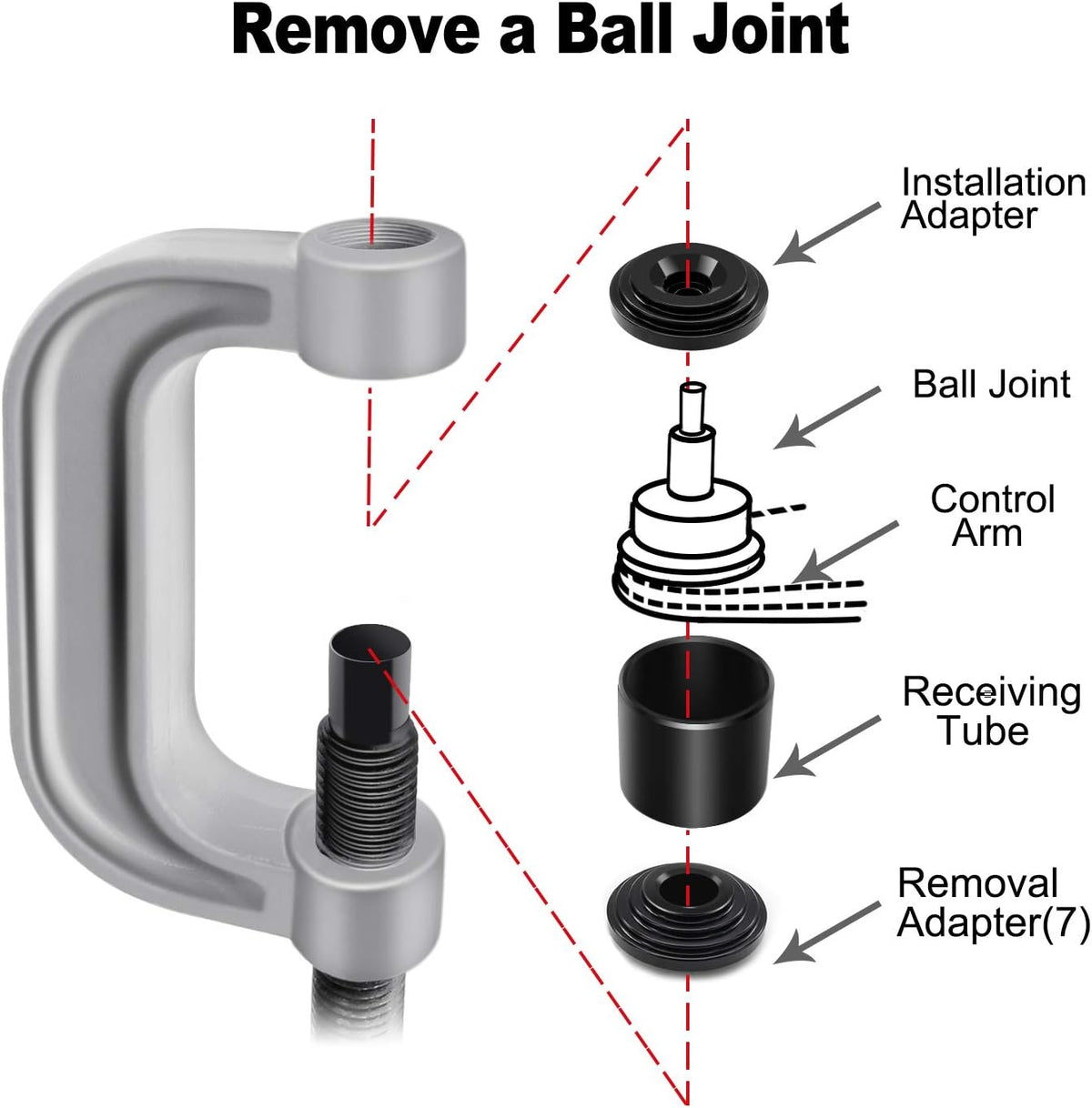 21 Pc Ball Joint Press Kit with 4x4 Adapters J3530