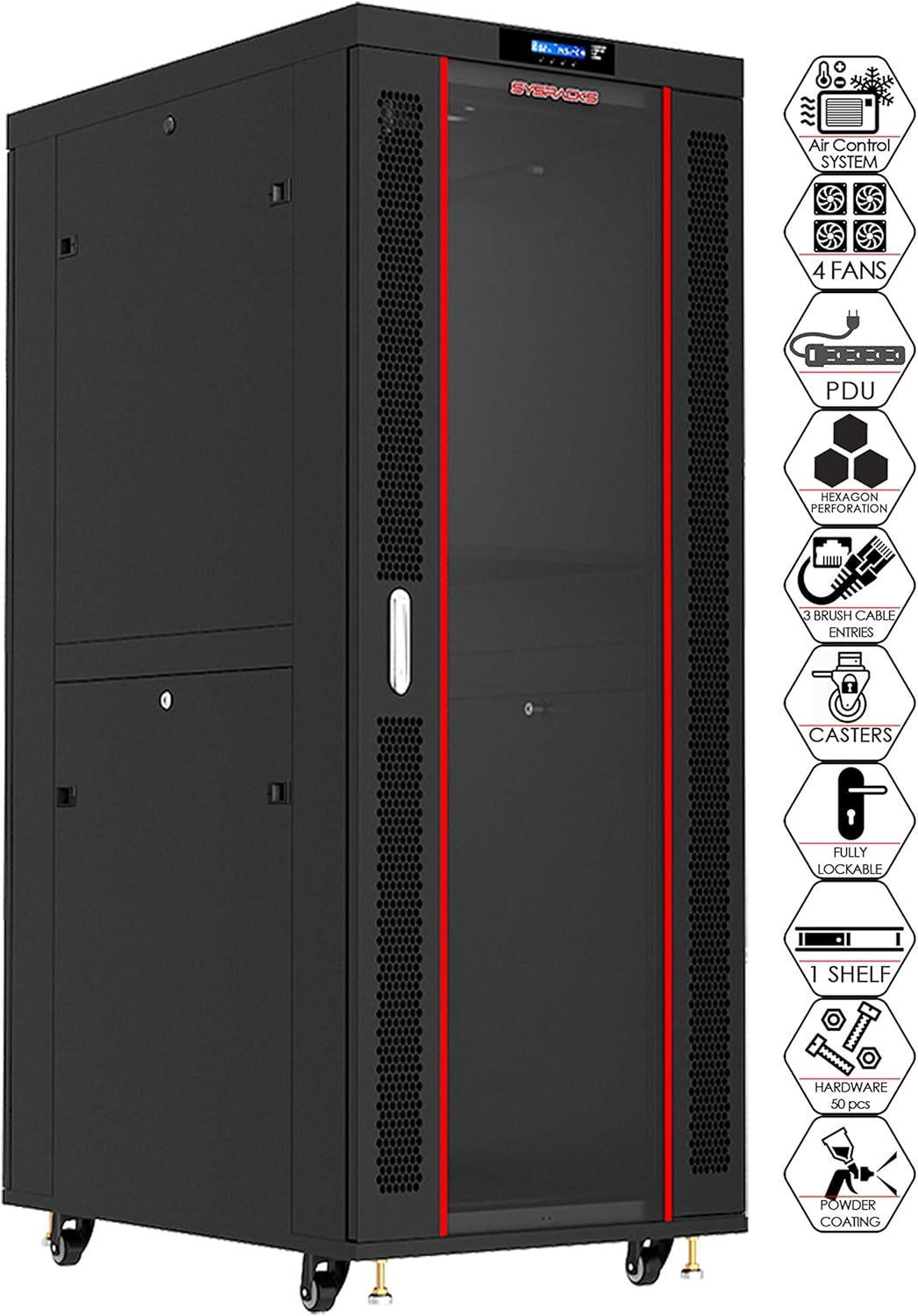 42 U Free Standing Network Rack Server Cabinet P777