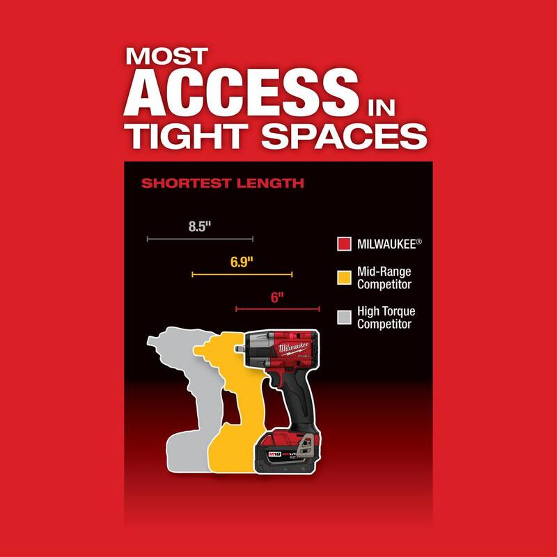 18V Brushless Cordless 3/8 in. Impact Wrench with Friction Ring X488