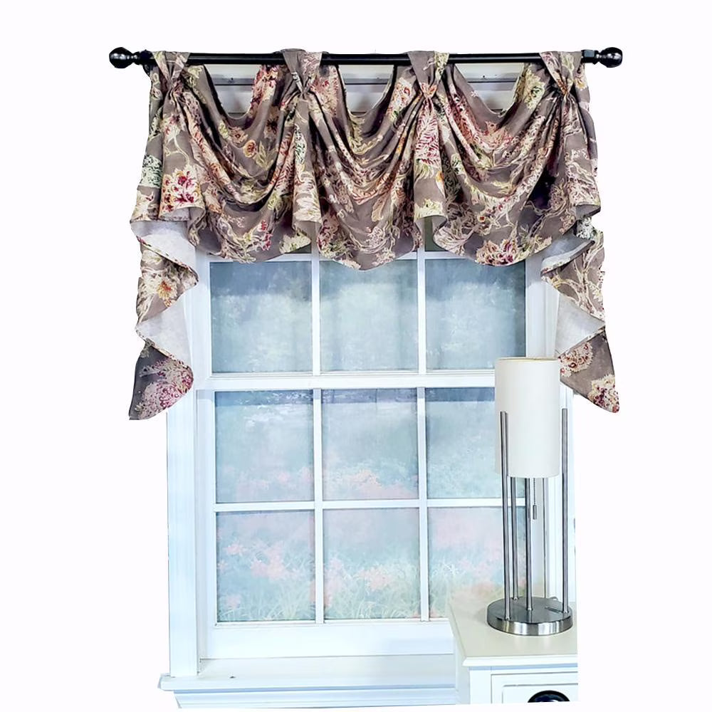 Gray 3-Scoop Window Valance E473291
