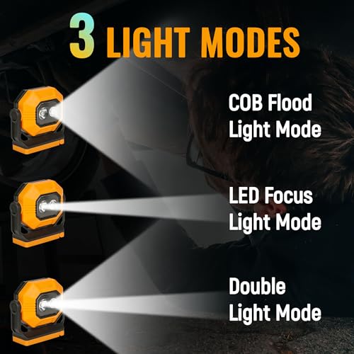 1500LM Portable COB Magnetic Work Light 2 PCS G215